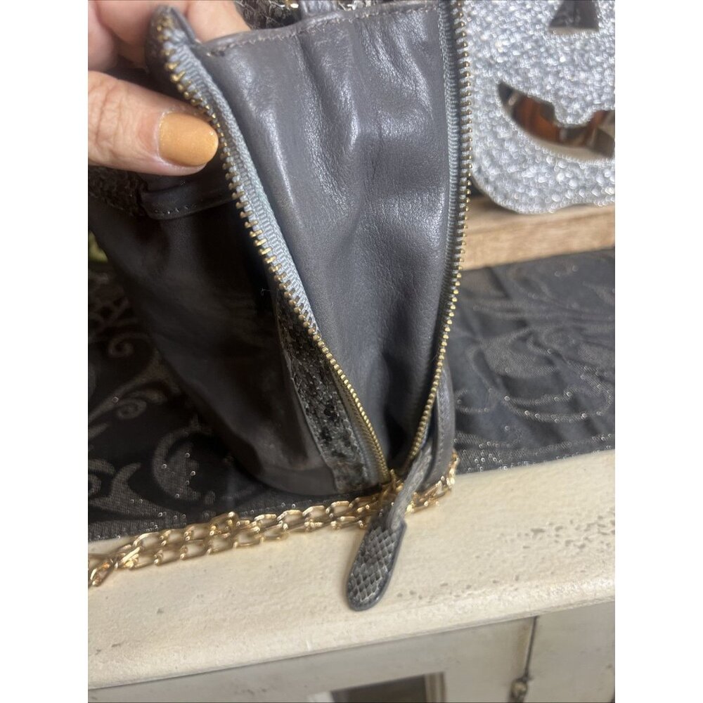 Be&D Genuine Leather Python Bucket Drawstring Cro… - image 6